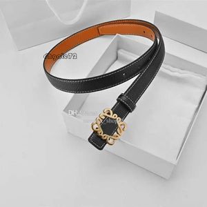 belts for women designer High Quality Genuine Leather Belt Reversible Girdle Width 2.5cm Unisex Trendy Waistbands Golden Alloy Smooth Buckle Cintura