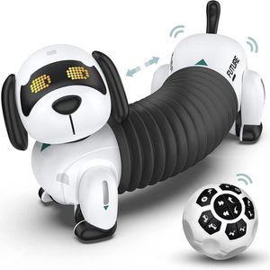 Robot Robot Toys Electronic Dog Inteligente Sem fio Smart Electric/RC Talking Child Control 24G Kids Pet para Bewgl Programabl Animal Bulw