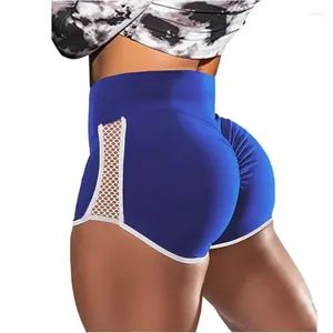 Shorts ativos lateral de alta cintura esportiva feminino costurando calças elásticas de plus size slim fit preto calças curtas correm ioga de exercício