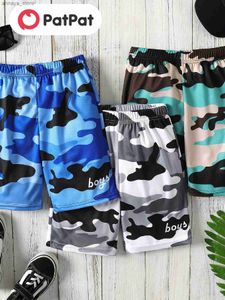 Shorts Boys camouflage elastic sports shorts pattern set casual shorts with pockets summer childrens clothingL2405L2405