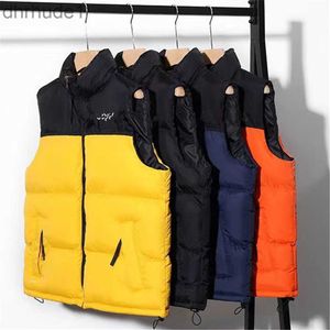 NF Designer Mens Vests Puffer Vest Gilet Waistcoat Outdoor Warm Sleeveless Keep Coat Stand Collar Zipper Letter Brodery Men Red Blue Down Jacket FFC0