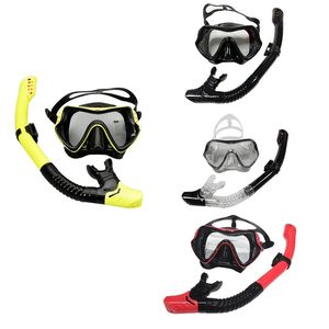 Máscara de mergulho profissional Máscara facial inflável Conjunto de silicone anti nevoeiro Goggles Equipamento de piscina 240506