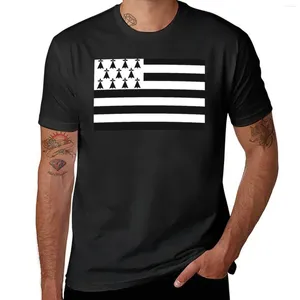 Tanques masculinos Bandeira da Brittany Drapeau Breton Gwenn-Ha-Du Ermina Preto e Branco HD de alta qualidade T-shirt