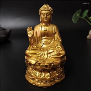 Estatuetas decorativas chinesas douradas chinês feng shui estátua buddha resina artesanal artesanato meditação escultura estátuas de decoração de casa