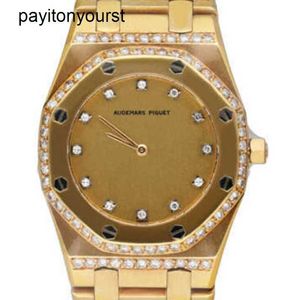 Audemar Pigue Watch Royal Oak APF Factory Diamond Dial 18k Gold Womens Watch Wso8