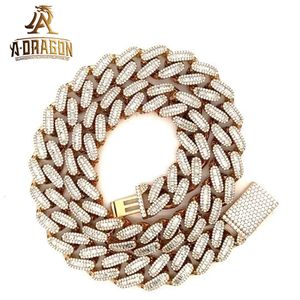 Baguette Moissanite Diamond 15 mm Sier Dubai Dubai Mens Gold Man Cuban Scyk Chains