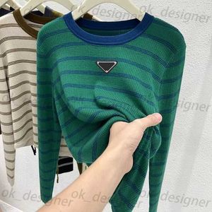 Suéteres femininos tricô 2024 outono inverno o-gola longa manga longa dentro de pedaços soltos tops ms render