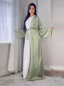 Abbigliamento etnico Ramadan Eid Mubarak Abbigliamento islamico per donne abiti musulmane femme kimono abaya tacchino arabo musulmano abito lungo modesto t240510