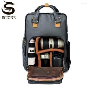 Backpack Retro Fashion Camera Bag Casual Waterproof Canvas Travel Pography Portable Laptop School Pack XM65