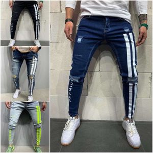 2024 Wydrukowane nowe styl męskie szczupłe spodnie Malowane dżinsy Mężczyźni M511 53