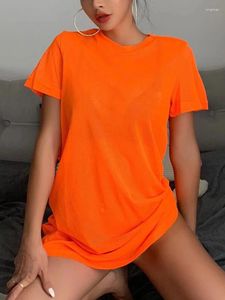 Kadınlar Seksi Sheer File Bikini Örtün Mayo Mayo Mayo Takım Kısa Kollu T-Shirt Yaz Plaj Elbisesi
