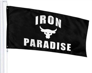 Iron Paradise Flags 3x5ft Sports Club Outdoor Indoor Custom 3x5ft gedrucktes Polyester -Doppelstich mit Messing -Grommets4729956