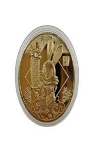 Chinesische Münzen Feng Shui Neujahr 2023 Kaninchen Sammlermünzen Medaille Sammlung Kaninchen Symbol Souvenir Geschenk5281544