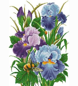 Factory promotional flower patterns beginner cross stitch counted embroidery kit crafts needlepoint canvas wall art gift6401846