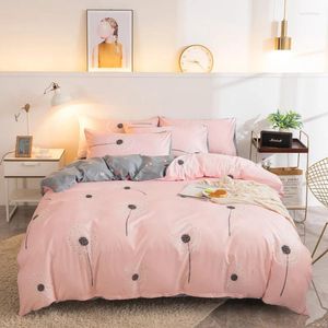 Sängkläder sätter Yaapeet 3/4st Dandelion Tryckt Set Pastoral Floral Mönster Lines Mirco Fiber Animal Sheet For Bedroom