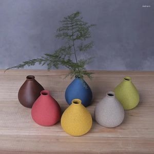 Vase Vase Whase Whaseale Ceramic Handicraft Ornamentsホームコンテナリビングルーム小さな装飾色クリエイティブドライとウェット