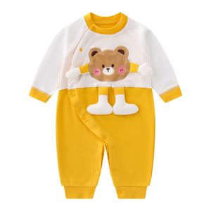 Kids Designer Clothes Rompers cute Toddler Jumpsuits Short Sleeve Infant Crawling Suit cartoon Printed Childrens Jumpsuit CAD24051105