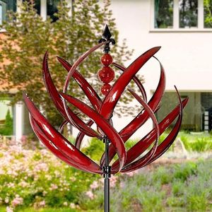 Garden Decorations Wind Spinner For Yard Outdoor Large Metal Kinetic Sculptures Lawn Art Decor With Stake