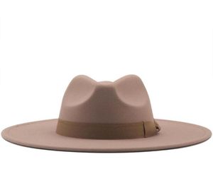 Fedorowie luzem poczuj fedora kapelusze kobiety duże wielkie brzegi mężczyzn mężczyźni Męskie czapki formalne Kobiet Man Jazz Panama Caps Mężczyzna kobieta zima FA6399415