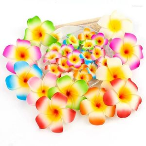 Flores decorativas 10pcs coloras coloridas espuma havaiana de ameixa artificial pétalas de flores diy chapéu de cabelo de noiva decora