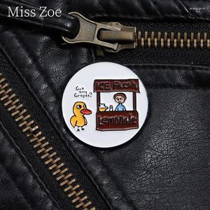 Brooches Got Any Grapes Enamel Pin Funny Story Cartoon The Duck Song Lapel Backpack Badge Playful Jewelry Gift For Kids Friends