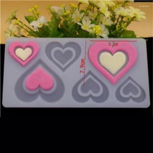 Baking Moulds DIY 3D Heart Geometric Shape Silicone Mold Chocolate Decorating Tools Candy Cupcake Mould Muffin Mousse Cake Tray