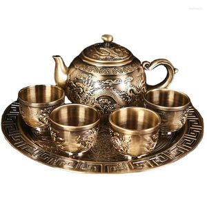 Teaware set Dragon Tea with Tray Cup Set of 6 Teacup Teapot Making redskap