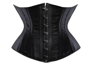 Mulheres Steampunk Faux Leather Underbust Corset