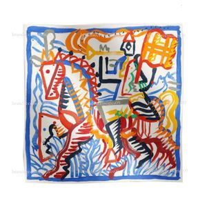 Новый винтажный принт для лошадей шелковый шарф для женщин Twill H Shawls Foilard Femme Pattern Carie