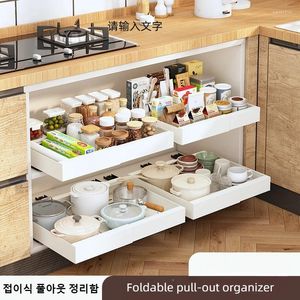 Kitchen Storage Organizer Foldable Racks Holders Dish Drainer Pull Out Rack For Sink