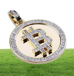 TOPGRILLZ Hip Hop Gold Color Plated Iced Out Micro Pave Zirconia Round Pendant Necklace For Men Three Chains 2103315995297