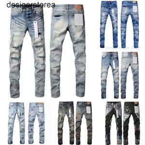 Purple Jeans Man Designer Mens Brand Jeans Black Skinny Luxury Luxury Pant Vintage Denim Streetwear Streetwear Women Trendy Woman Trendy Domande retrò slim fit jeans pantaloni