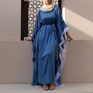 Этническая одежда халат Джеллаба Фемма Вестидос Кафтан Дубай Абайя Турция Мусульманская модная платье хиджаба платья Ислам