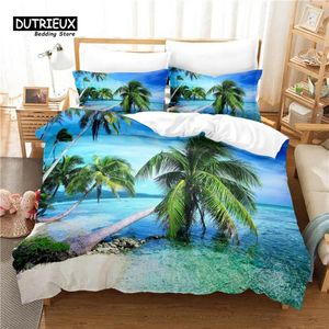 Set di biancheria da letto bellissimo set di mare 3 pezzi copripiumino machino morbido comodo traspirato per decorazioni per la camera da letto