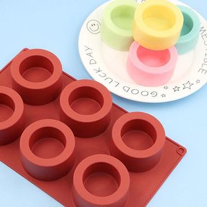 Stampi da forno 1 pc a 6 buche rotonde stampo stampo decorazione di torte fai -da -da -te strumenti di sapone mousse stampi per vassoio 3d