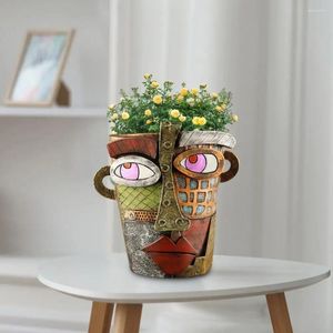 Vasen abstrakte Gesicht Pflanzer Windowsillanlagen -Container Vintage Frauen Kopftopf für Innenpflanzen Outdoor -Pflanzen Succulents Haus