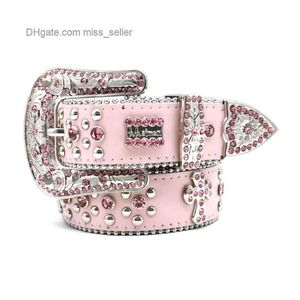 2022 مصمم حزام BB Simon Guangzhou Rhinestone Belt للنساء المصنوعة يدويًا الموضة اتجاه الهيب هوب بانك بيلز بائع 286o