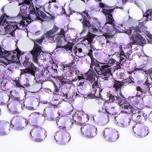14400Pcs Bulk Wholesale Lt violet Non fix Rhinestones Glitter Nail Art Diamond Crystals for Nails Accesories Charms 240509