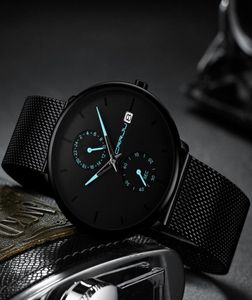 Crrju moda męskie zegarki Top marka luksusowy kwarc zegarek dla mężczyzn zwyczajny Slim Mesh Waterproof Sport Watch Relogio Masculino20221129974