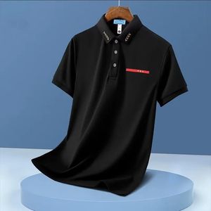 Tasarımcı Erkek Polo T Shirt Adam Tişört Kısa Kollu Nakış Moda Lüks PR Gündelik Siyah Beyaz Yüksek Kaliteli Mektup Tasarımcı Polo Gömlek Giyim