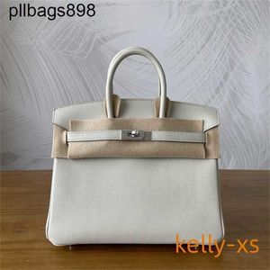 Women Handbag Brknns Swift Leather Handswen 7A Fully handmade wax thread bag bag 25cm pearl swift leather