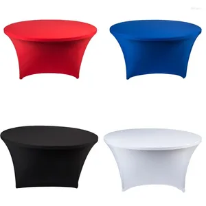 Taça de mesa High Stretch Lycra Toleta de mesa redonda Cover de spandex para banquete de casamento El Buffet Desk Panos Decoração