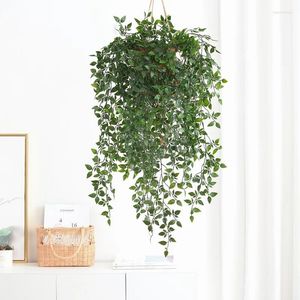 Decorative Flowers 1pcs Artificial Plant Wall Hanging Vines Datura Rattan Succulents Plastic Leaf Grass Wedding Decoration Living Room