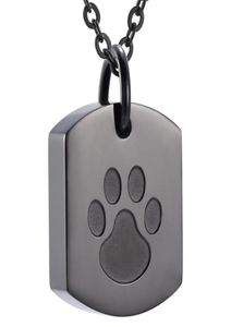 Cremazione di cani La collana urna di cenere di cenere del ricordo Cremains a sospensione gioielli a sospensione per animali domestici amati cani cenere di cenere nera Catane Black9605597