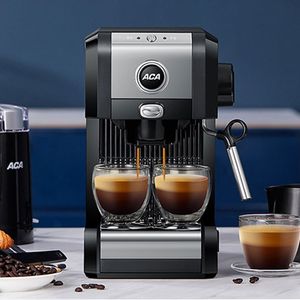 Italian coffee machine for home use, small and semi-automatic retro steam extraction and frothing, family style