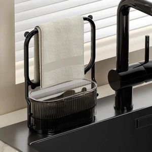 Küchenspeicher Saugnapfbecher-Waschbecken Filterregal Praktisches Anti-Clogging-Plastiksieb faltbarer Mesh Bag Stand Shelf für
