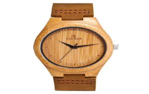 leather watch bamboo watches quartz A grade leather bamboo wood watch for men and women lovers039 couple wristwatch brown black1581405