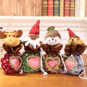 Apple Gift Pattern Bags Hollow Christmas Bag Santa Gifts Candy Handbag Decorations 908 s