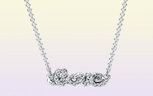 Pärlor signatur av kärlek 45 cm / 17,7 i halsband autentiska 925 sterling silver passar europeisk stil smycken charms pärlor andy juvel 590415cz3677485
