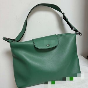 Ny Hobo Bag Cowhide Underarm Bag Single Shoulder Handväska stor kapacitet Tygväska Kvinnväska liten fyrkantig låda Dumpling väska